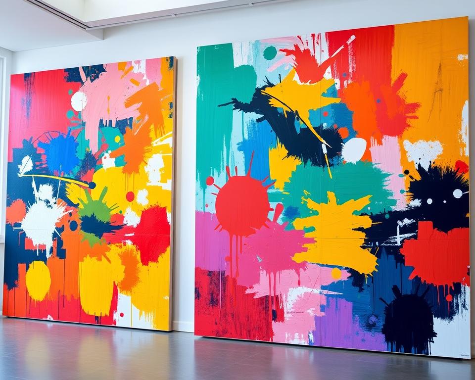 Abstract Wall Art in Tech Office Lobbies